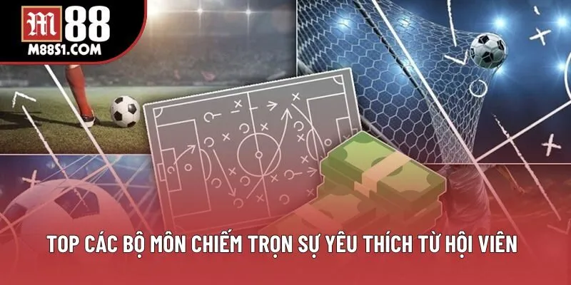 Top các bộ môn chiếm trọn sự yêu thích từ hội viên